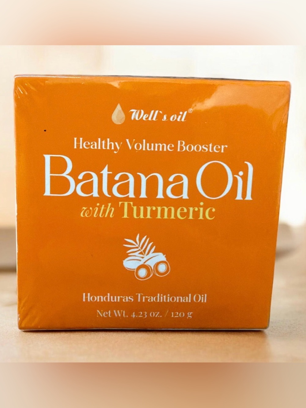 New Well's Oil 100% Natural Unrefined Batana Oil with Turmeric 4.23 oz
